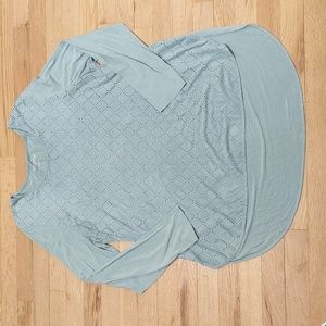 Soft Surroundings Laser Cut Long Sleeve Blouse 1X